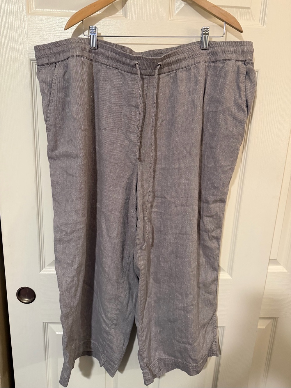 Relaxed women’s Drawstring Linen Pants cotton linen blend